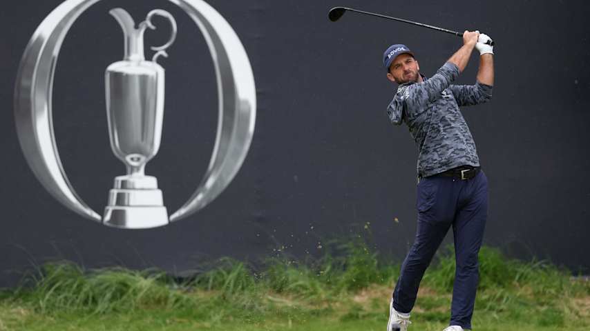 Denny McCarthy of the United States tees off on the first hole during day one of The 153rd Open Championship at Royal Portrush Golf Club on July 17, 2025 in Portrush, Northern Ireland. (Christian Petersen/Getty Images)