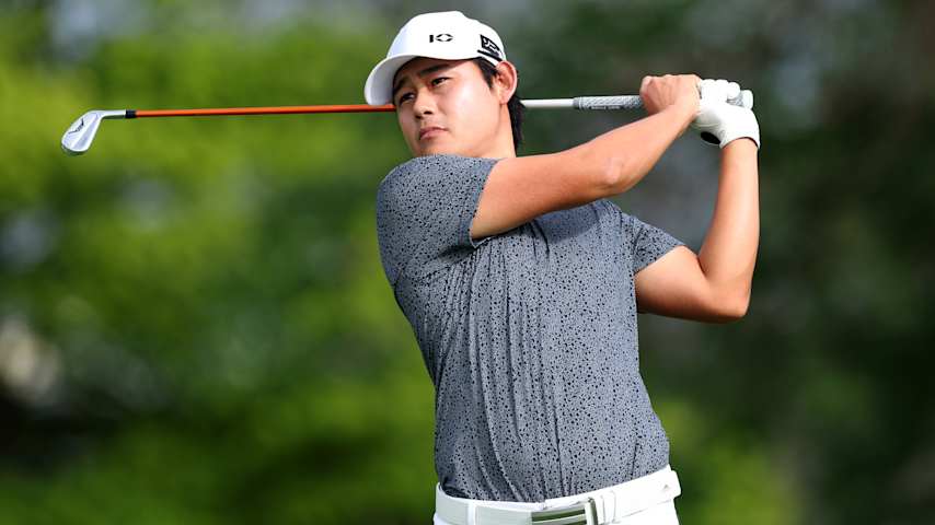 Kaito Onishi of Japan plays his shot from the tenth tee during the first round of the 3M Open 2025 at TPC Twin Cities on July 24, 2025 in Blaine, Minnesota. (David Berding/Getty Images)