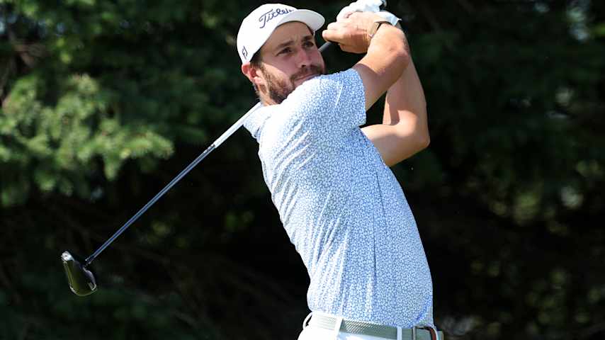 Thomas Rosenmueller of Germany plays his shot from the second tee during the third round of the 3M Open 2025 at TPC Twin Cities on July 26, 2025 in Blaine, Minnesota. (David Berding/Getty Images)