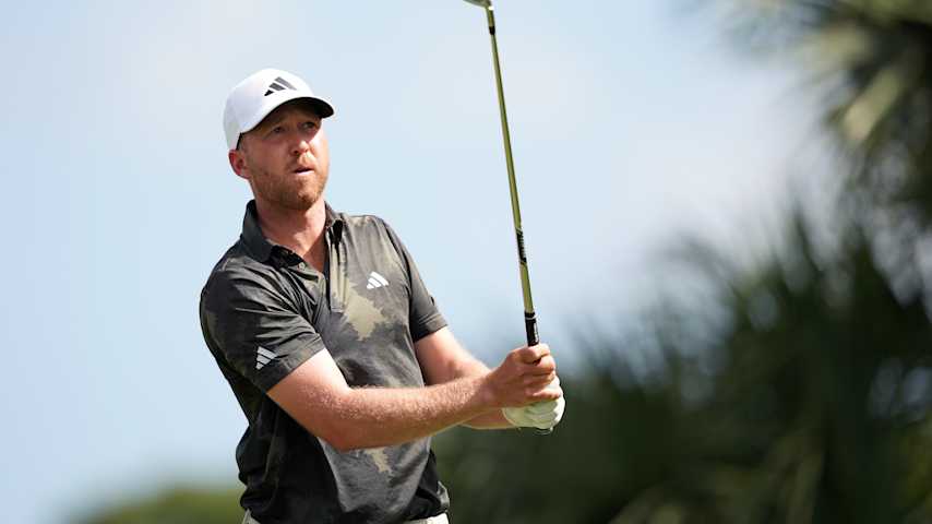 Daniel Berger of the United States plays his shot from the seventh tee during the first round of the Cognizant Classic 2026 at PGA National Resort And Spa on February 26, 2026 in Palm Beach Gardens, Florida. (Raj Mehta/Getty Images)