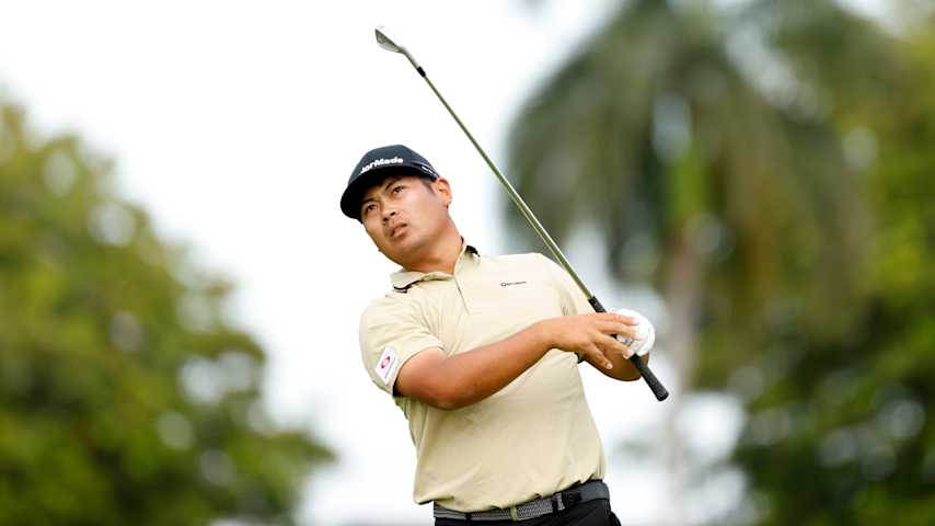Ryo Hisatsune of Japan plays his shot from the 11th tee during the first round of the Sony Open in Hawaii 2026 at Waialae Country Club on January 15, 2026 in Honolulu, Hawaii. (Cliff Hawkins/Getty Images)