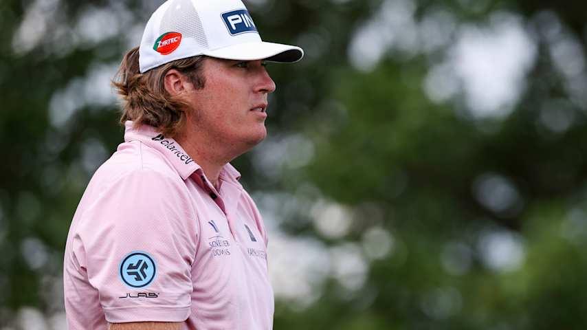 Neal Shipley of the United States looks on while playing the 13th hole during the final round of the Biltmore Championship Asheville 2026 at The Cliffs at Walnut Cove on September 20, 2026 in Arden, North Carolina. (David Jensen/Getty Images)