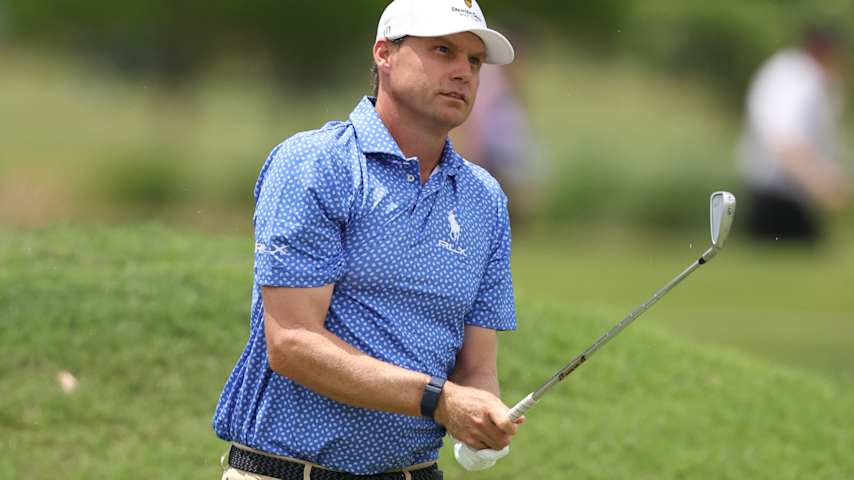 Nick Watney of the United States plays a shot on the seventh hole during the second round of the Zurich Classic of New Orleans 2026 at TPC Louisiana on April 24, 2026 in Avondale, Louisiana. (Stacy Revere/Getty Images)