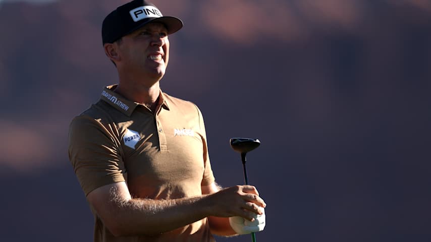 Seamus Power of Ireland plays his shot from the fourth tee during the first round of the Bank of Utah Championship 2026 at Black Desert Resort on October 01, 2026 in Ivins, Utah. (Sean M. Haffey/Getty Images)