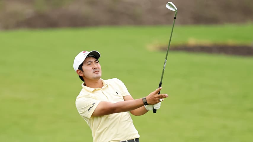Takumi Kanaya of Japan plays a shot on the sixth hole during the first round of THE CJ CUP Byron Nelson 2026 at TPC Craig Ranch on May 21, 2026 in McKinney, Texas. (Stacy Revere/Getty Images)