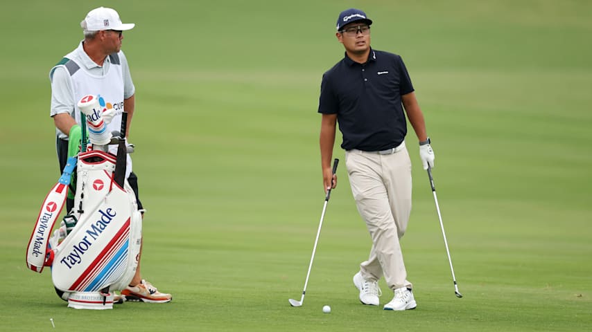 Ryo Hisatsune of Japan prepares to play a shot on the 10th hole during the second round of THE CJ CUP Byron Nelson 2026 at TPC Craig Ranch on May 22, 2026 in McKinney, Texas. (Stacy Revere/Getty Images)