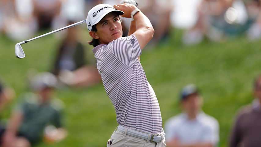 Davis Chatfield of the United States plays his shot from the seventh tee during the first round of the WM Phoenix Open 2026 at TPC Scottsdale on February 05, 2026 in Scottsdale, Arizona. (Justin Edmonds/Getty Images)