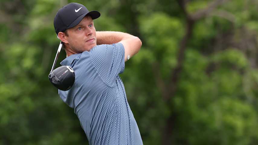 Cam Davis of Australia plays his shot from the sixth tee during the first round of the Charles Schwab Challenge 2026 at Colonial Country Club on May 28, 2026 in Fort Worth, Texas. (Sam Hodde/Getty Images)