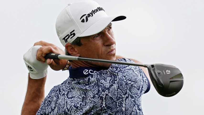 (EDITOR'S NOTE: This image was sent with alternate crop.) ThorbjÃ¸rn Olesen of Denmark plays his shot from the second tee during the third round of the Valero Texas Open 2026 at TPC San Antonio on April 04, 2026 in San Antonio, Texas. (Dylan Buell/Getty Images)