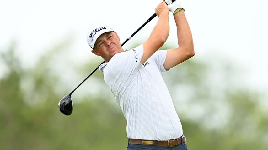 Patton Kizzire of the United States plays his shot from the second tee during the first round of the RBC Canadian Open 2026 at TPC Toronto at Osprey Valley on June 11, 2026 in Caledon, Ontario. (Minas Panagiotakis/Getty Images)