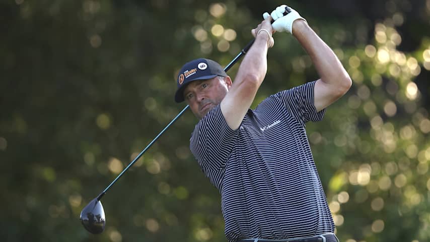 Ryan Palmer of the United States plays his shot from the 12th tee during the second round of the Charles Schwab Challenge 2026 at Colonial Country Club on May 29, 2026 in Fort Worth, Texas. (Stacy Revere/Getty Images)