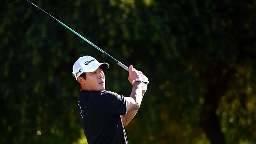 Keita Nakajima of Japan plays his shot from the fifth tee during the first round of the WM Phoenix Open 2026 at TPC Scottsdale on February 05, 2026 in Scottsdale, Arizona. (Alex Goodlett/Getty Images)