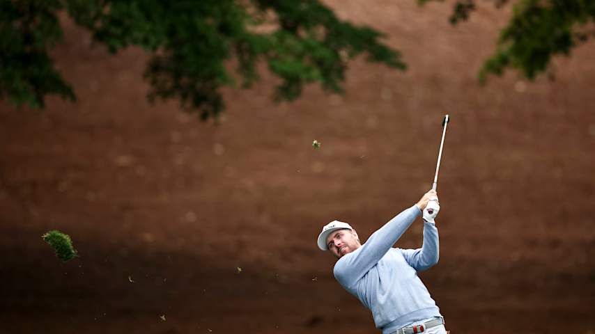 Ryan Gerard hits an approach shot on the second hole during the third round of the Truist Championship 2026 at Quail Hollow Country Club on May 09, 2026 in Charlotte, North Carolina. (Jared C. Tilton/Getty Images)