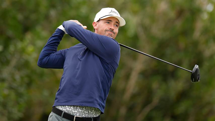 Paul Peterson of the United States plays his shot from the third tee during the second round of The Bahamas Great Abaco Classic at The Abaco Club 2026 at The Abaco Club on January 19, 2026 in Great Abaco, Bahamas. (Johnnie Izquierdo/Getty Images)