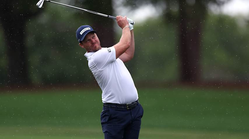Danny Willett of England plays a shot on the tenth hole during the first round of the ONEflight Myrtle Beach Classic 2026 at Dunes Golf & Beach Club on May 07, 2026 in Myrtle Beach, South Carolina. (David Jensen/Getty Images)
