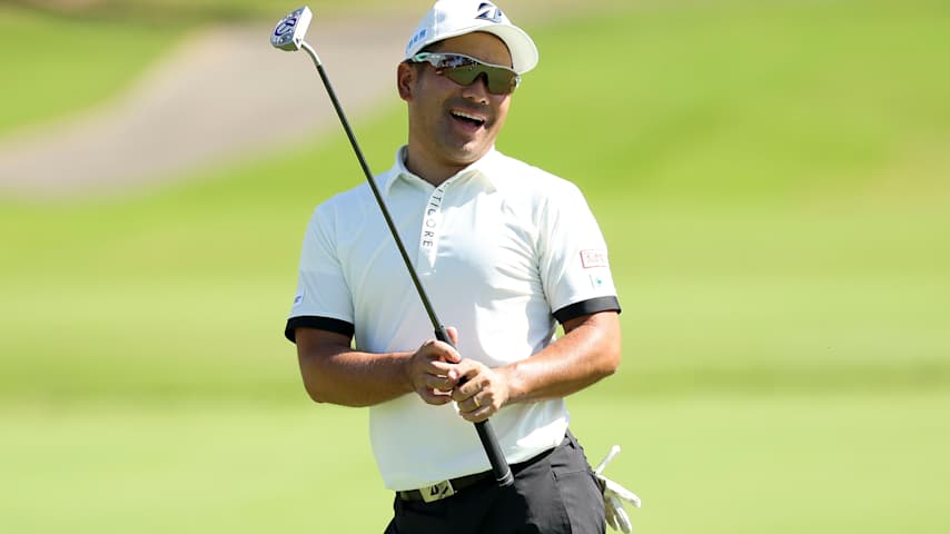 Kazuki Higa of Japan reacts while playing the fifth hole prior to the Sony Open in Hawaii 2026 at Waialae Country Club on January 13, 2026 in Honolulu, Hawaii. (Mike Mulholland/Getty Images)