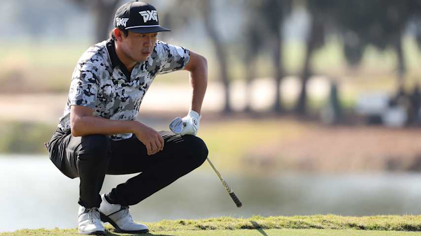 David Lipsky of the United States prepares to play a shot on the sixth hole during the first round of The RSM Classic 2025 at Sea Island Resort Plantation Course on November 20, 2025 in St Simons Island, Georgia. (Mike Mulholland/Getty Images)