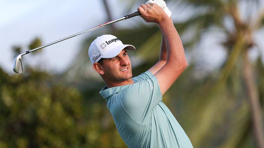 Mac Meissner of the United States plays his shot from the 11th tee during the second round of the Sony Open in Hawaii 2026 at Waialae Country Club on January 16, 2026 in Honolulu, Hawaii. (Mike Mulholland/Getty Images)