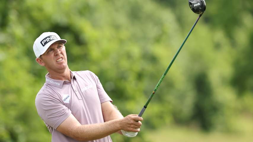 Seamus Power of Ireland plays his shot from the second tee during the third round of the Zurich Classic of New Orleans 2026 at TPC Louisiana on April 25, 2026 in Avondale, Louisiana. (Stacy Revere/Getty Images)