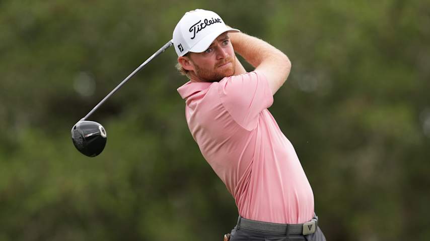 Danny Walker of the United States plays his shot from the second tee during the second round of the Valero Texas Open 2026 at TPC San Antonio on April 03, 2026 in San Antonio, Texas. (Dylan Buell/Getty Images)
