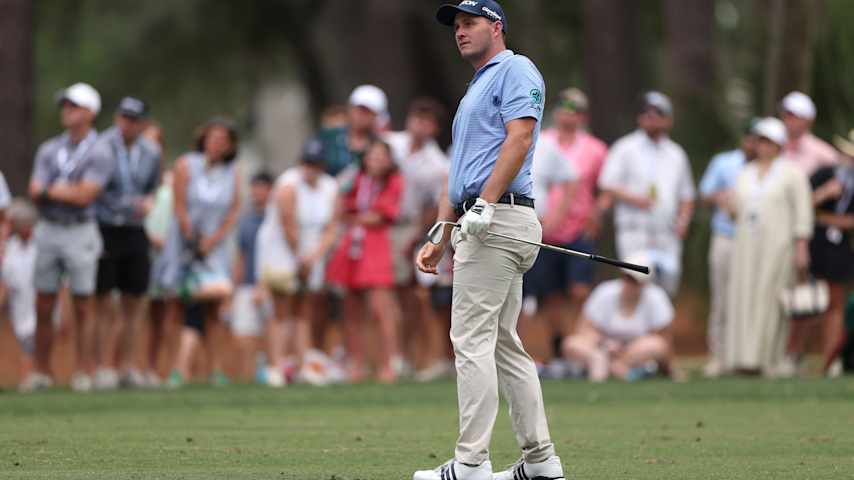 Sepp Straka of Austria watches his shot on the first hole during the final round of the RBC Heritage 2026 at Harbour Town Golf Links on April 19, 2026 in Hilton Head Island, South Carolina. (Andrew Redington/Getty Images)