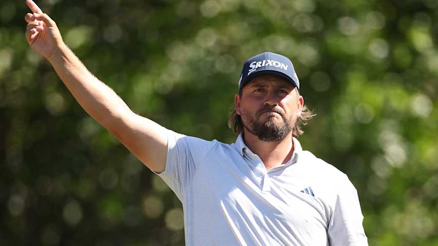 Andrew Novak of the United States follows his shot from the ninth tee during the second round of the Valspar Championship 2026 at Copperhead Course at Innisbrook Resort and Golf Club on March 20, 2026 in Palm Harbor, Florida. (James Gilbert/Getty Images)