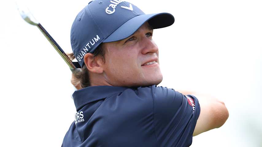 Adrien Dumont de Chassart of Belgium plays his shot from the 12th tee during the first round of the Puerto Rico Open 2026 at Grand Reserve Golf Club on March 05, 2026 in Rio Grande, Puerto Rico. (Jordan Bank/Getty Images)