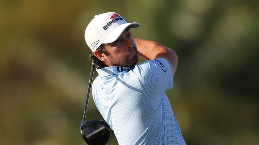 Davis Riley of the United States plays his shot from the third tee during the second round of the Puerto Rico Open 2026 at Grand Reserve Golf Club on March 06, 2026 in Rio Grande, Puerto Rico. (Jordan Bank/Getty Images)