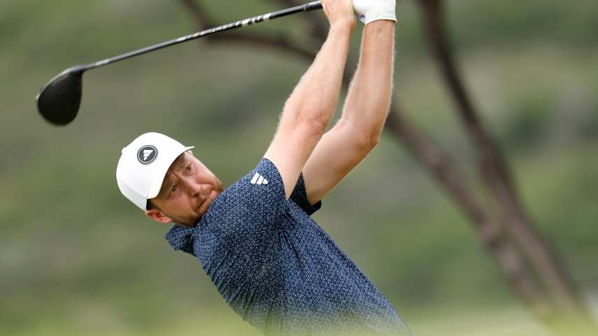 Daniel Berger of the United States plays his shot from the 13th tee during the final round of the Sony Open in Hawaii 2026 at Waialae Country Club on January 18, 2026 in Honolulu, Hawaii. (Cliff Hawkins/Getty Images)