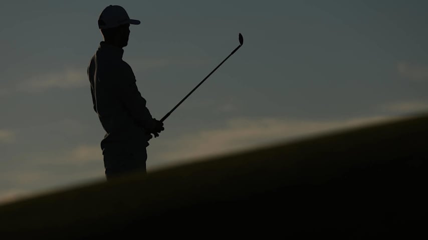 ST GEORGE, UTAH - OCTOBER 11: Adam Svensson of Canada chips onto the first green during the second round of the Black Desert Championship 2024 at Black Desert Resort on October 11, 2024 in St George, Utah. (Photo by Christian Petersen/Getty Images)
