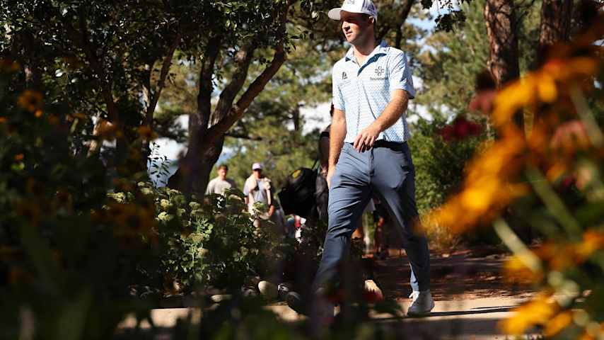 CASTLE ROCK, COLORADO - AUGUST 23: Denny McCarthy of the United States walks to the eighth tee during the second round of the BMW Championship at Castle Pines Golf Club on August 23, 2024 in Castle Rock, Colorado. (Photo by Christian Petersen/Getty Images)
