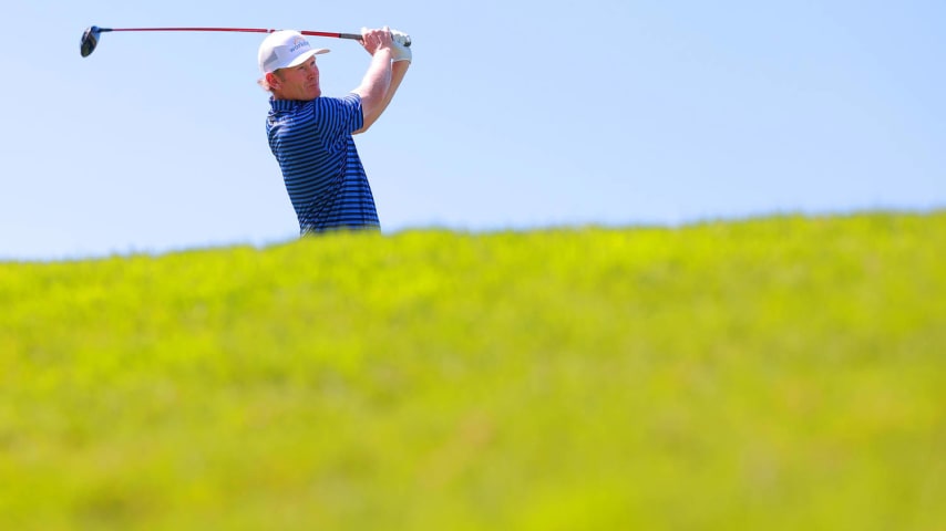 PUERTO VALLARTA, MEXICO - FEBRUARY 22: Brandt Snedeker of the United Statesplays his shot from the 6th tee during the first round of the Mexico Open at Vidanta at Vidanta Vallarta on February 22, 2024 in Puerto Vallarta, Mexico. (Photo by Fernando de Dios/Getty Images)