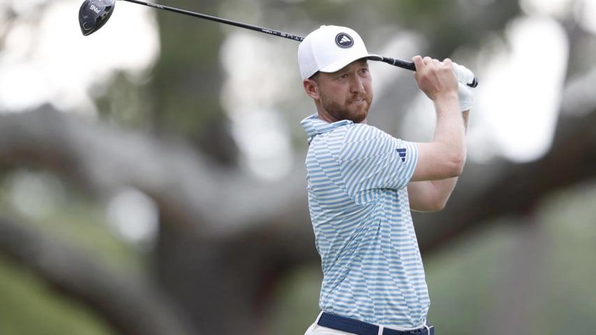 MYRTLE BEACH, SOUTH CAROLINA - MAY 09: Daniel Berger of the United States plays his shot from the seventh tee during the first round of the Myrtle Beach Classic at Dunes Golf & Beach Club on May 09, 2024 in Myrtle Beach, South Carolina. (Photo by Raj Mehta/Getty Images)