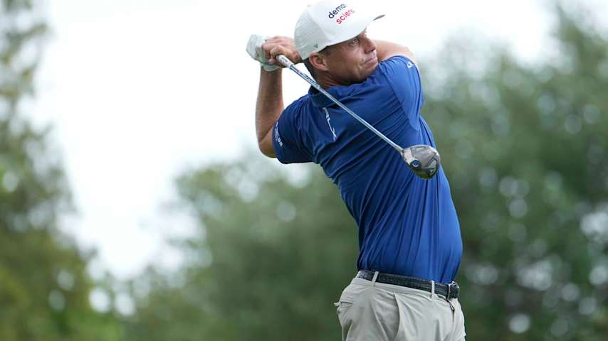 MYRTLE BEACH, SOUTH CAROLINA - MAY 09: Nick Watney of the United States plays his shot from the fourth tee during the first round of the Myrtle Beach Classic at Dunes Golf & Beach Club on May 09, 2024 in Myrtle Beach, South Carolina. (Photo by Raj Mehta/Getty Images)