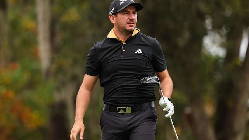 PONTE VEDRA BEACH, FL - DECEMBER 15: Alejandro Tosti plays his shot from the 16th tee during the final round of PGA TOUR Q-School presented by Korn Ferry on Dye's Valley Course at TPC Sawgrass on December 15, 2024 in Ponte Vedra Beach, Florida. (Photo by Scott Taetsch/Getty Images)