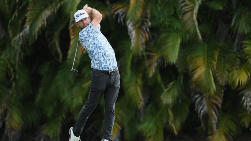 RIO GRANDE, PUERTO RICO - MARCH 07: Robert Streb of the United States plays his shot from the fourth tee during the first round of the Puerto Rico Open at Grand Reserve Golf Club on March 07, 2024 in Rio Grande, Puerto Rico. (Photo by Andy Lyons/Getty Images)