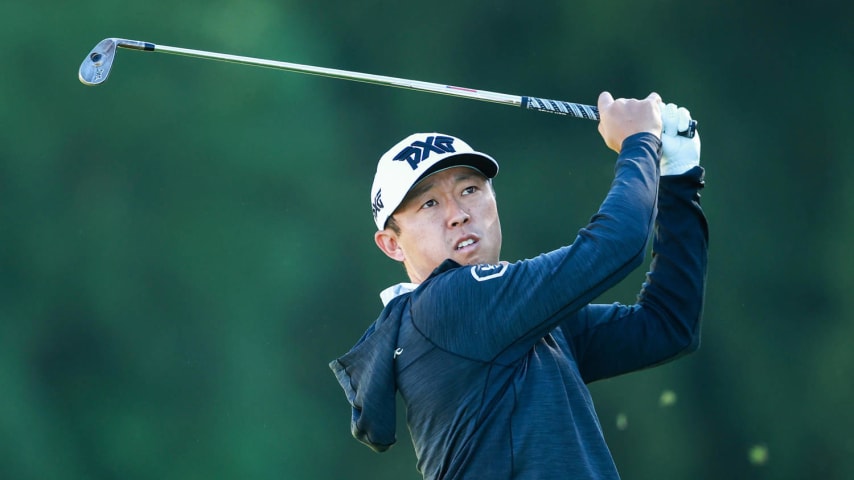 HAMILTON, ONTARIO - MAY 30: David Lipsky of the United States plays his shot from the 16th tee during the first round of the RBC Canadian Open at Hamilton Golf & Country Club on May 30, 2024 in Hamilton, Ontario. (Photo by Vaughn Ridley/Getty Images)