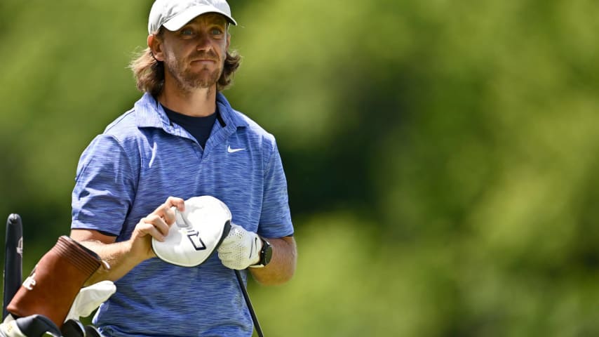 HAMILTON, ONTARIO - JUNE 01: Tommy Fleetwood of England prepares on the fourth tee during the third round of the RBC Canadian Open at Hamilton Golf & Country Club on June 01, 2024 in Hamilton, Ontario, Canada. (Photo by Minas Panagiotakis/Getty Images)