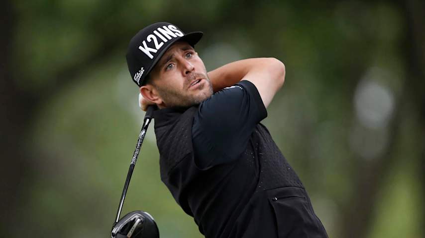 DETROIT, MICHIGAN - JUNE 27: Callum Tarren of England plays his shot from the 12th tee during the first round of the Rocket Mortgage Classic at Detroit Golf Club on June 27, 2024 in Detroit, Michigan. (Photo by Raj Mehta/Getty Images)