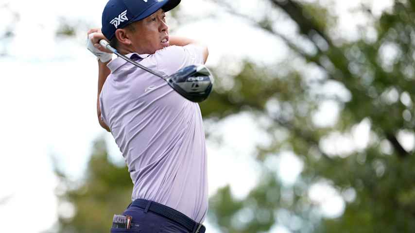 JACKSON, MISSISSIPPI - OCTOBER 03: David Lipsky of the United States plays his shot from the 17th tee during the first round of the Sanderson Farms Championship 2024 at the Country Club of Jackson on October 03, 2024 in Jackson, Mississippi. (Photo by Raj Mehta/Getty Images)