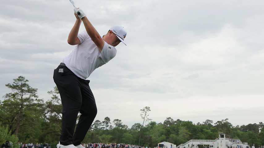 HOUSTON, TEXAS - MARCH 28: Sungjae Im of South Korea hits his tee shot on the second hole during the second round of the Texas Children's Houston Open 2025 at Memorial Park Golf Course on March 28, 2025 in Houston, Texas. (Photo by Jonathan Bachman/Getty Images)