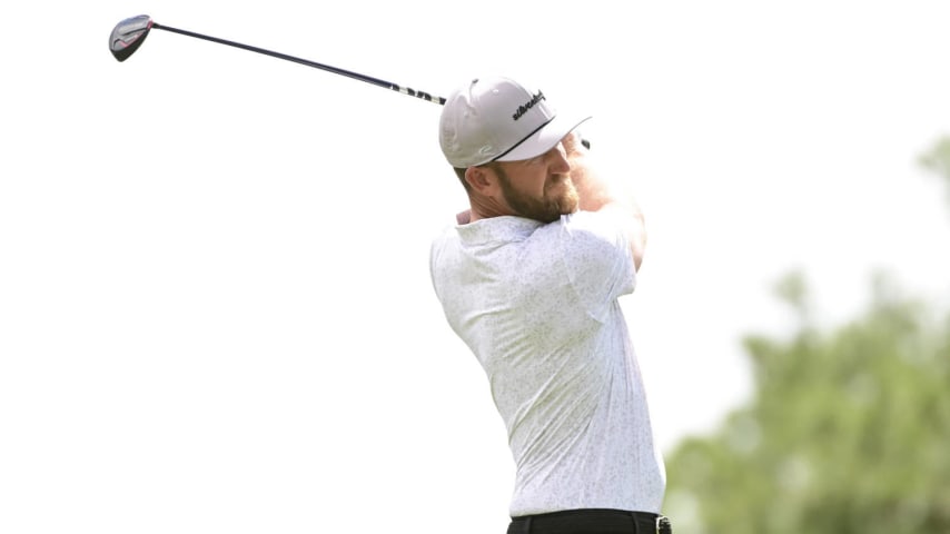 HOUSTON, TEXAS - MARCH 29: Kevin Chappell of the United States hits a tee shot on the fifth hole during the second round of the Texas Children's Houston Open at Memorial Park Golf Course on March 29, 2024 in Houston, Texas. (Photo by Logan Riely/Getty Images)