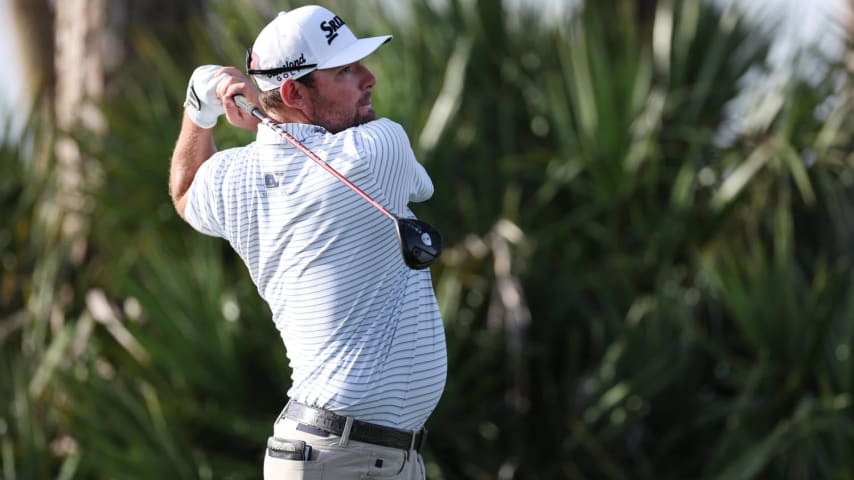 PALM BEACH GARDENS, FLORIDA - FEBRUARY 29: Matthew NeSmith of the United States plays his shot from the second tee during the first round of The Cognizant Classic in The Palm Beaches at PGA National Resort And Spa on February 29, 2024 in Palm Beach Gardens, Florida. (Photo by Brennan Asplen/Getty Images)