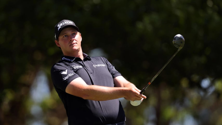 AUGUSTA, GEORGIA - APRIL 13: Sepp Straka of Austria plays his shot from the fourth tee during the third round of the 2024 Masters Tournament at Augusta National Golf Club on April 13, 2024 in Augusta, Georgia. (Photo by Jamie Squire/Getty Images) (Photo by Jamie Squire/Getty Images)