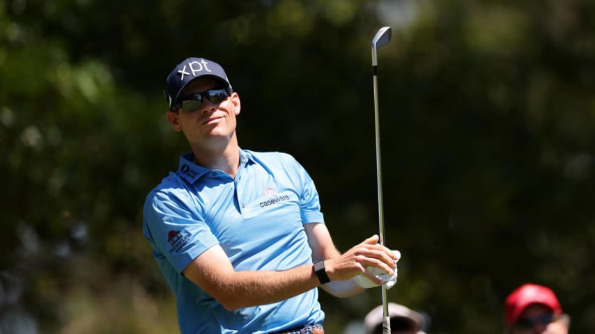 AUGUSTA, GEORGIA - APRIL 13: Adam Schenk of the United States plays his shot from the fourth tee during the third round of the 2024 Masters Tournament at Augusta National Golf Club on April 13, 2024 in Augusta, Georgia. (Photo by Jamie Squire/Getty Images) (Photo by Jamie Squire/Getty Images)