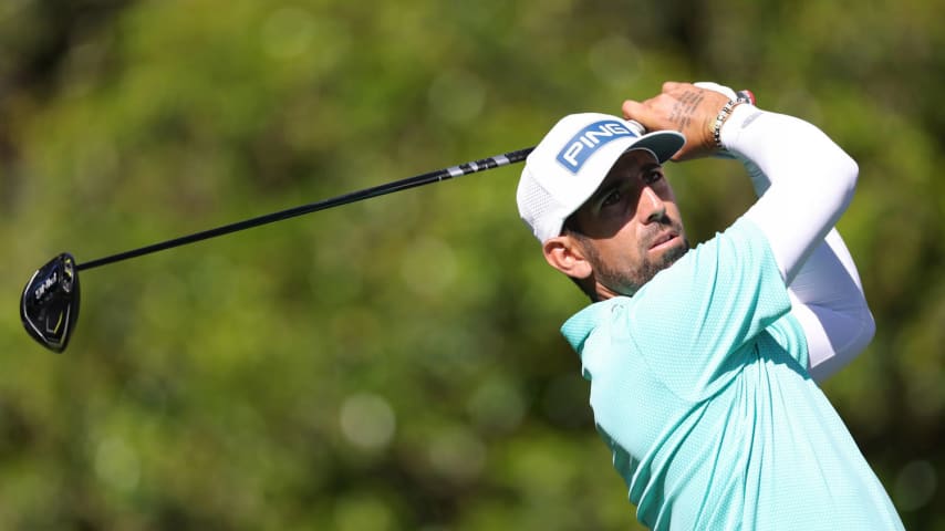 AUGUSTA, GEORGIA - APRIL 13: Matthieu Pavon of France plays his shot from the 11th tee during the third round of the 2024 Masters Tournament at Augusta National Golf Club on April 13, 2024 in Augusta, Georgia. (Photo by Jamie Squire/Getty Images) (Photo by Jamie Squire/Getty Images)