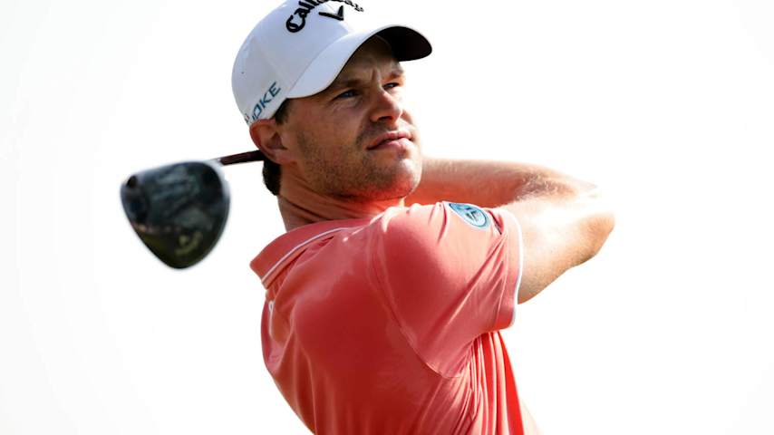 CROMWELL, CONNECTICUT - JUNE 20: Thomas Detry of Belgium plays his shot from the third tee during the first round of the Travelers Championship at TPC River Highlands on June 20, 2024 in Cromwell, Connecticut. (Photo by James Gilbert/Getty Images)