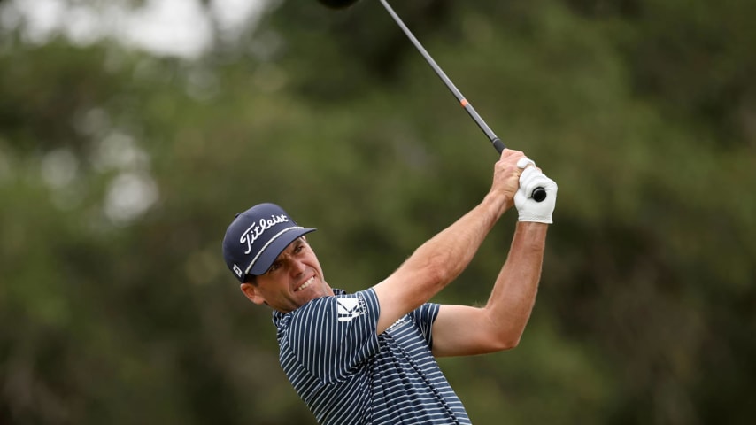 SAN ANTONIO, TEXAS - APRIL 07: Ben Martin of the United States plays his tee shot on the 2nd hole during the final round of the Valero Texas Open at TPC San Antonio on April 07, 2024 in San Antonio, Texas. (Photo by Brennan Asplen/Getty Images)