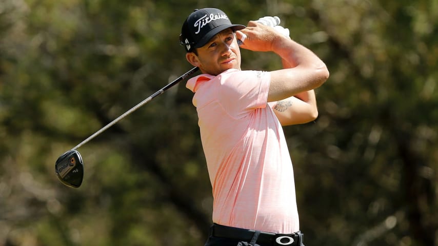 SAN ANTONIO, TX - APRIL 19:  Ben Silverman of Canada plays his shot from the fifth tee during the first round of the Valero Texas Open at TPC San Antonio AT&T Oaks Course on April 19, 2018 in San Antonio, Texas.  (Photo by Michael Reaves/Getty Images)