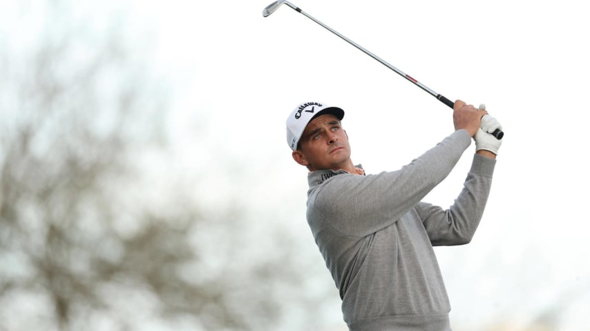 SCOTTSDALE, ARIZONA - FEBRUARY 09: Christiaan Bezuidenhout of South Africa plays his shot from the 12th tee during the second round of the WM Phoenix Open at TPC Scottsdale on February 09, 2024 in Scottsdale, Arizona. (Photo by Christian Petersen/Getty Images)